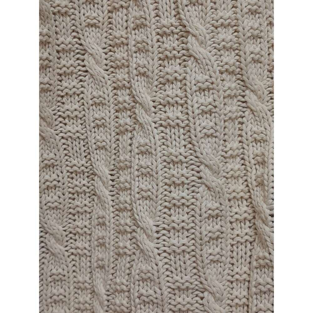 Vtg Women Ireland Cableknit Chunky Oversized Heavyweight Slouchy Medium Cardigan - Picture 10 of 12